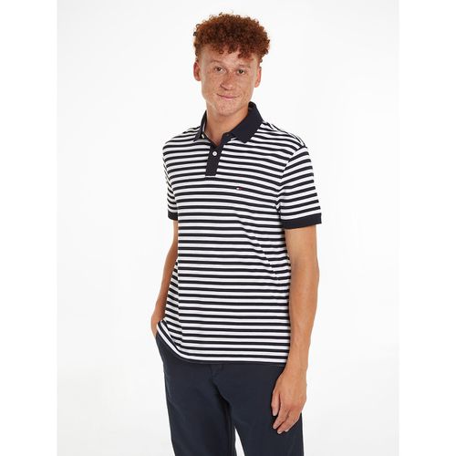 Polo Dritta Maglia Piqué Stretch Uomo Taglie M - tommy hilfiger - Modalova