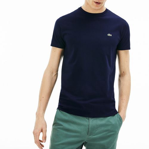 T-shirt Scollo Rotondo In Jersey Di Cotone Uomo Taglie XS - lacoste - Modalova