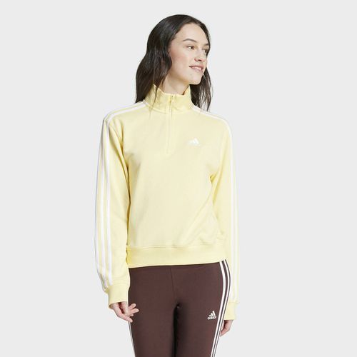 Felpa-shirt Con Cerniera 1/4 Essentials 3-stripes Donna Taglie XS - adidas sportswear - Modalova