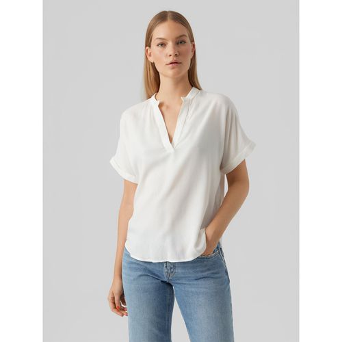 Blusa scollo a V, maniche corte - VERO MODA - Modalova