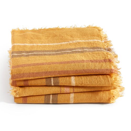 Confezione da 4 tovaglioli lino lavato, Keïta - LA REDOUTE INTERIEURS - Modalova