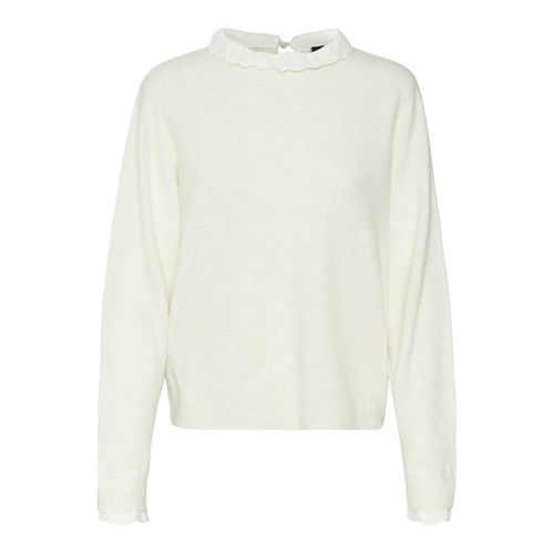 Maglione fine maglia, collo pizzo sangallo - VERO MODA - Modalova