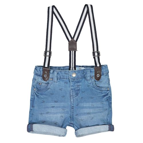 Shorts in denim stampato con bretelle - LA REDOUTE COLLECTIONS - Modalova