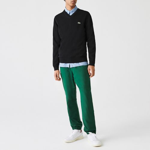 Maglione Scollo A V In Cotone Bio Uomo Taglie L - lacoste - Modalova