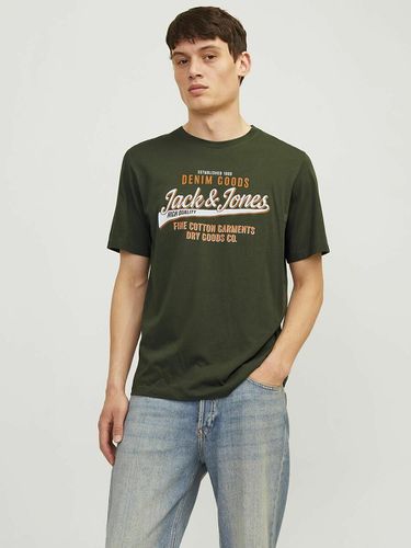 T-shirt Girocollo Motivo Fantasia Uomo Taglie XS - jack & jones - Modalova