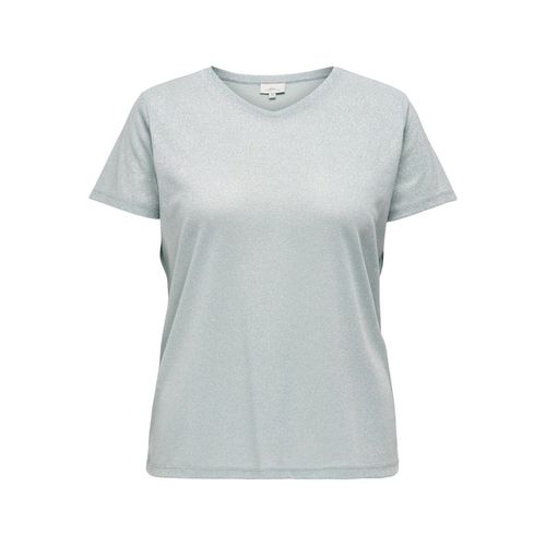 T-shirt Scollo A V A Righe Sottili Brillanti Donna Taglie 46/48 (FR) - 50/52 (IT) - only carmakoma - Modalova