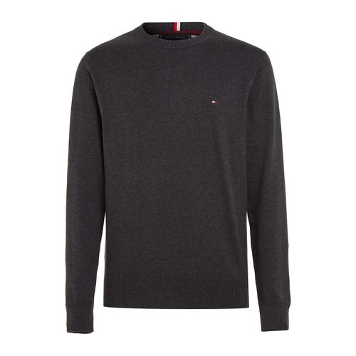 Pull Girocollo In Cotone Pima E Cachemire Uomo Taglie M - tommy hilfiger - Modalova