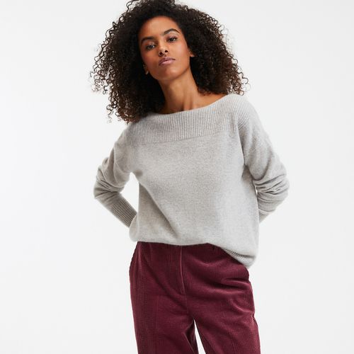 Maglione con scollo a barchetta in fine maglia cachemire - LA REDOUTE COLLECTIONS - Modalova