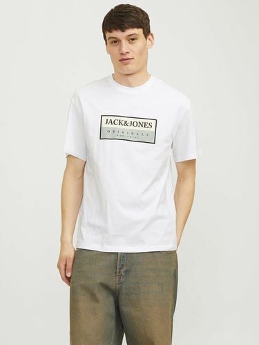 T-shirt Ampia Girocollo Con Logo Uomo Taglie XL - jack & jones - Modalova