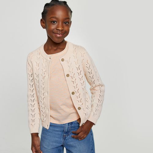 Gilet Con Bottoni In Maglia Traforata Bambina Taglie 3 anni - 94 cm - la redoute collections - Modalova