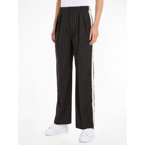 Pantaloni a righe dritte casual - TOMMY HILFIGER - Modalova