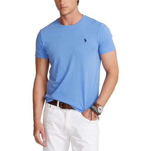 T-shirt Scollo Rotondo In Jersey Di Cotone Uomo Taglie S - polo ralph lauren - Modalova