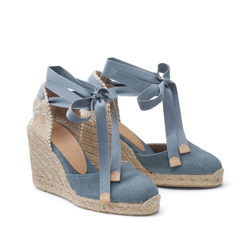 Espadrillas Con Zeppa In Cotone Carina Donna Taglie 39 - castaner - Modalova