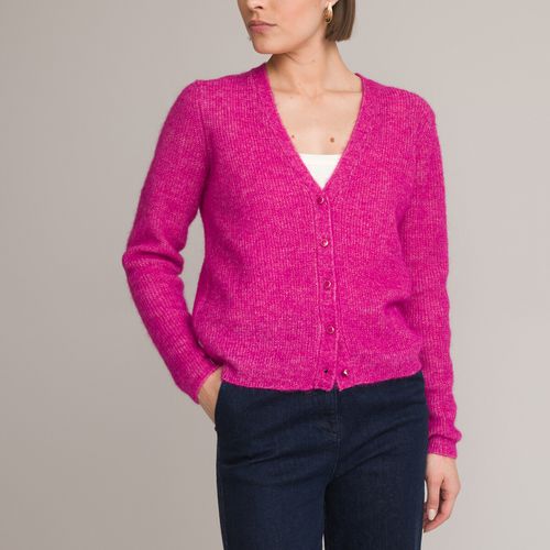 Cardigan Con Scollo A V, In Maglia Grossa, Bottoni Donna Taglie 46/48 - anne weyburn - Modalova