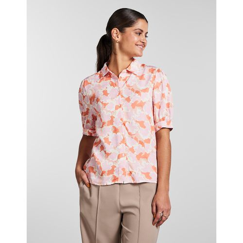 Camicia fantasia, maniche corte - PIECES - Modalova