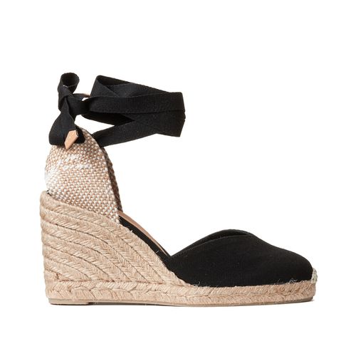 Espadrillas Con Zeppa In Tela Chiara Donna Taglie 36 - castaner - Modalova