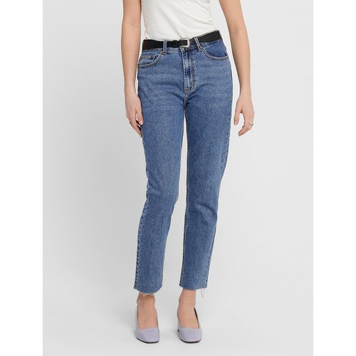 Jeans Straight, Vita Alta Donna Taglie W28 L30 (US) - 42 (IT) - only - Modalova
