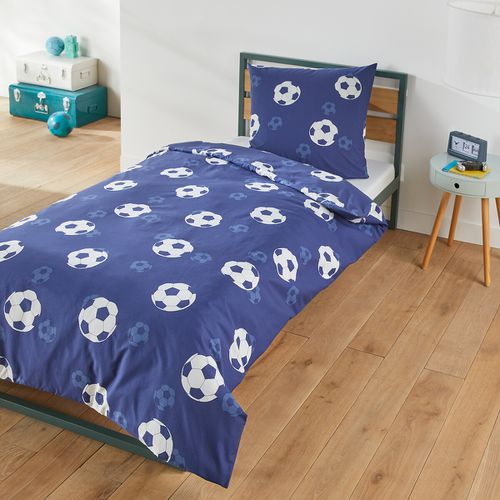 Completo letto in cotone federa quadrata, Blue Goal - SO'HOME - Modalova