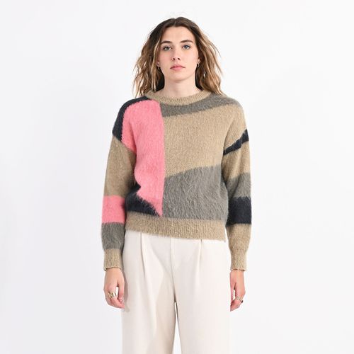 Maglione girocollo motivo colorblock - LILI SIDONIO - Modalova