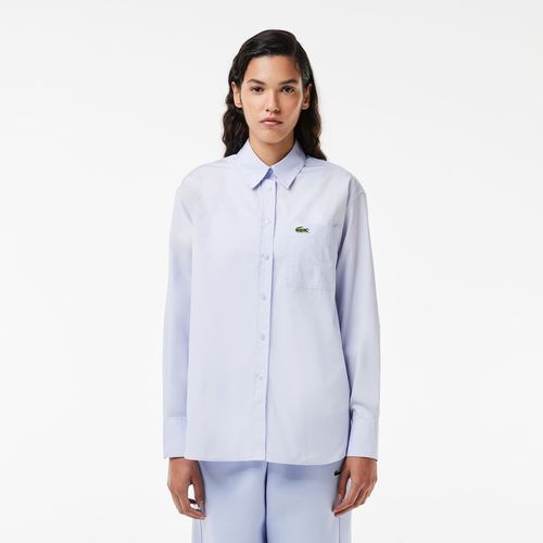 Camicia oversize in popeline di cotone - LACOSTE - Modalova