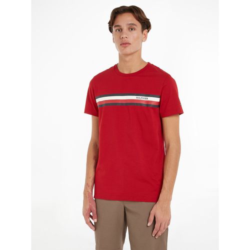 T-shirt girocollo a maniche corte a righe - TOMMY HILFIGER - Modalova