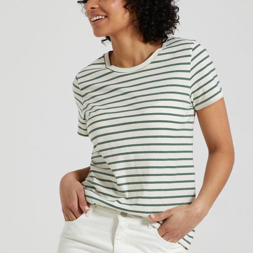 T-shirt dritta a righe in jersey fine - PETIT BATEAU - Modalova