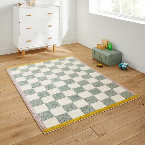 Tappeto Bambino Scacchiera Cotone Riciclato, Antrima Taglie 120 x 170 cm - la redoute interieurs - Modalova