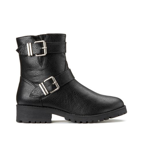 Boots Tipo Biker Con Doppio Cinturino Con Effetto Grana Donna Taglie 36 - la redoute collections - Modalova