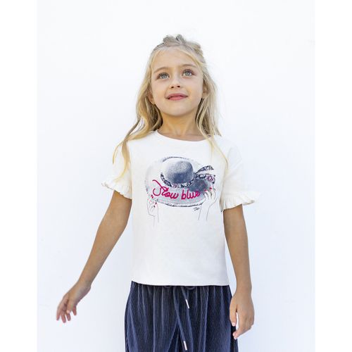 T-shirt A Maniche Corte Bambina Taglie 8 anni - 126 cm - ikks junior - Modalova