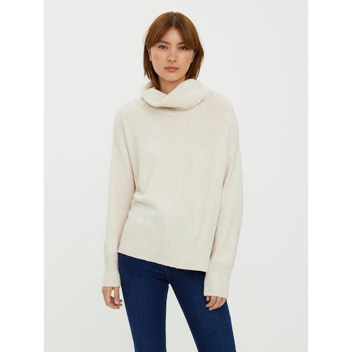 Maglione Con Collo Ad Anello In Maglia Fine Donna Taglie S - vero moda - Modalova