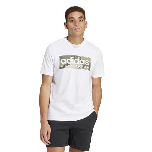 T-shirt maniche corte con logo mimetico - adidas Performance - Modalova