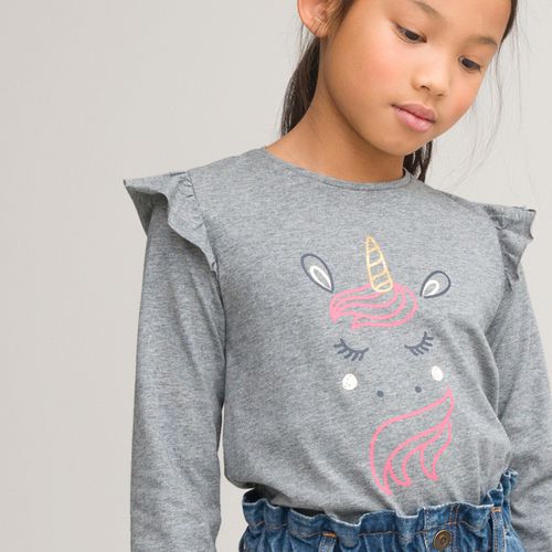 T-shirt maniche lunghe con volant 3-12 anni - LA REDOUTE COLLECTIONS - Modalova