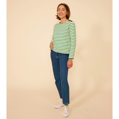 Maglione alla marinara, bottoni alle spalle - PETIT BATEAU - Modalova