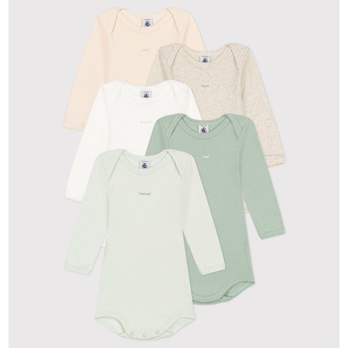 Confezione da 5 body a maniche lunghe - PETIT BATEAU - Modalova