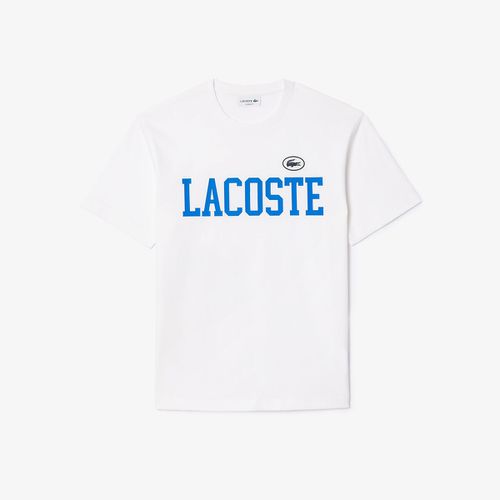 T-shirt Girocollo In Jersey Con Logo Uomo Taglie L - lacoste - Modalova