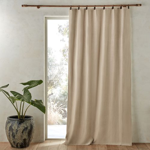 Tenda Lino Lavato Oscurante Passanti In Pelle, Private Taglie 140 x 180 cm - am.pm - Modalova