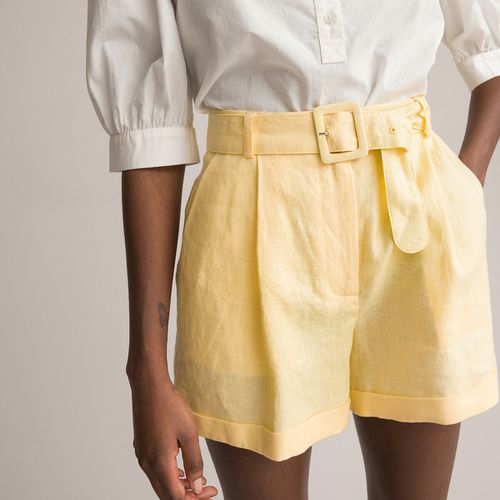 Shorts in lino con pieghe - LA REDOUTE COLLECTIONS - Modalova