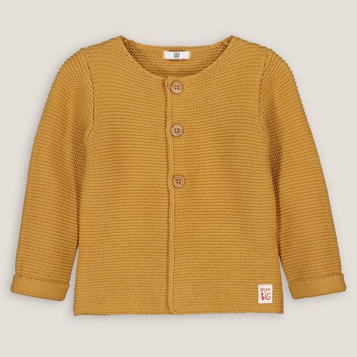 Cardigan in maglia con bottoni in cotone bio 0-3 anni - LA REDOUTE COLLECTIONS - Modalova