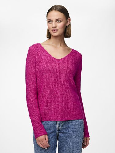 Pull scollo a V in maglia fine - PIECES - Modalova