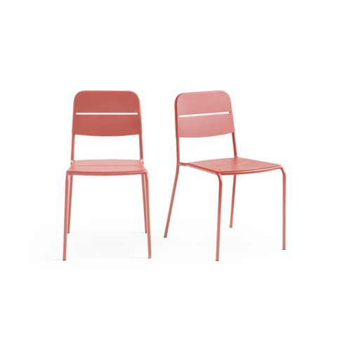 Confezione da 2 sedie da giardino in metallo acciaio, Dune - LA REDOUTE INTERIEURS - Modalova