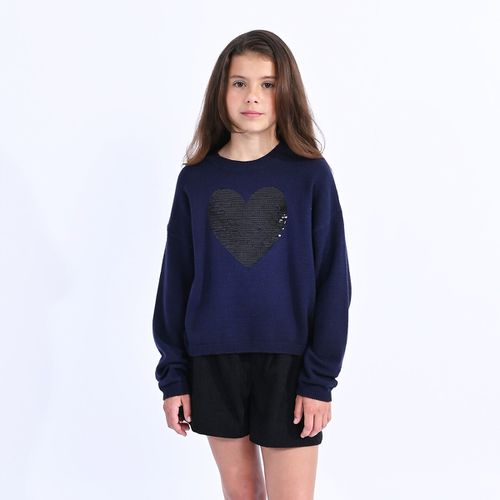 Maglione girocollo, motivo cuore - MOLLY BRACKEN GIRL - Modalova