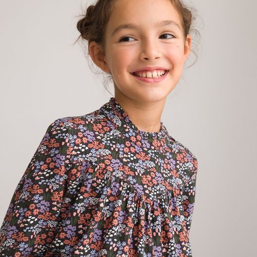 Blusa Stampata Collo Alto E Maniche Lunghe Taglie 4 anni - 102 cm - la redoute collections - Modalova