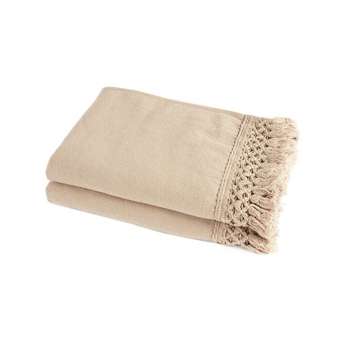 Confezione Da 2 Asciugamani Da Toilette Cotone Bio/lino Kiramy Taglie 50 x 100 cm - am.pm - Modalova