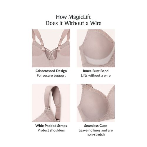 Reggiseno Senza Ferretti Avvolgente Magiclift Donna Taglie 5 F - glamorise - Modalova