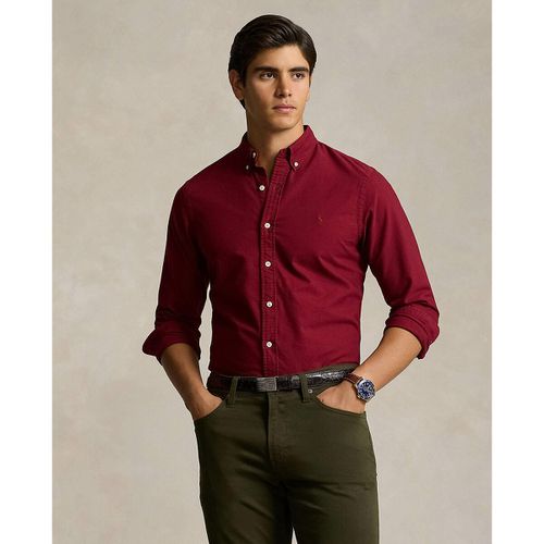 Camicia aderente chino con logo ricamato - POLO RALPH LAUREN - Modalova