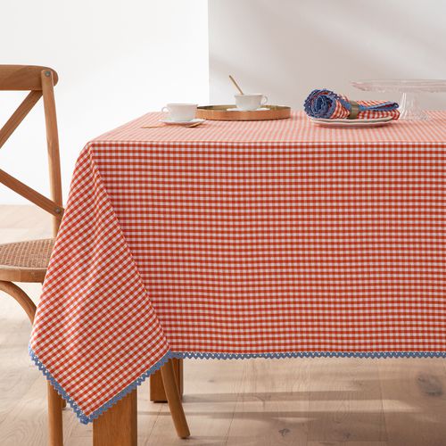 Tovaglia Motivo Vichy Tinto In Filo Cotone/lino Trattoria Taglie 150 x 150 cm - la redoute interieurs - Modalova