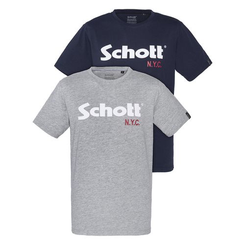 Confezione da 2 t-shirt girocollo logo - SCHOTT - Modalova