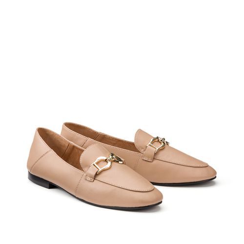 Mocassini Loafer In Pelle Con Morsetti Donna Taglie 38 - la redoute collections plus - Modalova