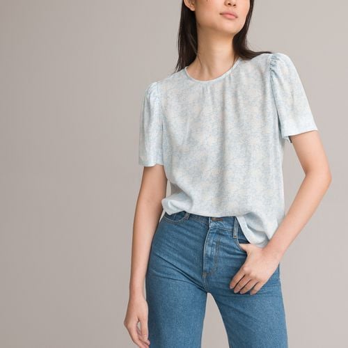 Blusa girocollo, maniche corte - LA REDOUTE COLLECTIONS - Modalova