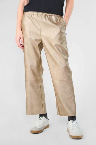 Pantaloni Dritti In Similpelle Cangiante, Vita Alta Donna Taglie XL - le temps des cerises - Modalova